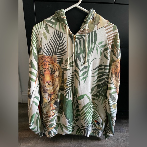 Aviator Nation Tiger Velvet Stripe Hoodie - Picture 1 of 4